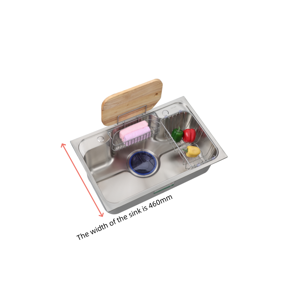 7246Stainless steel integral stretchable sink
