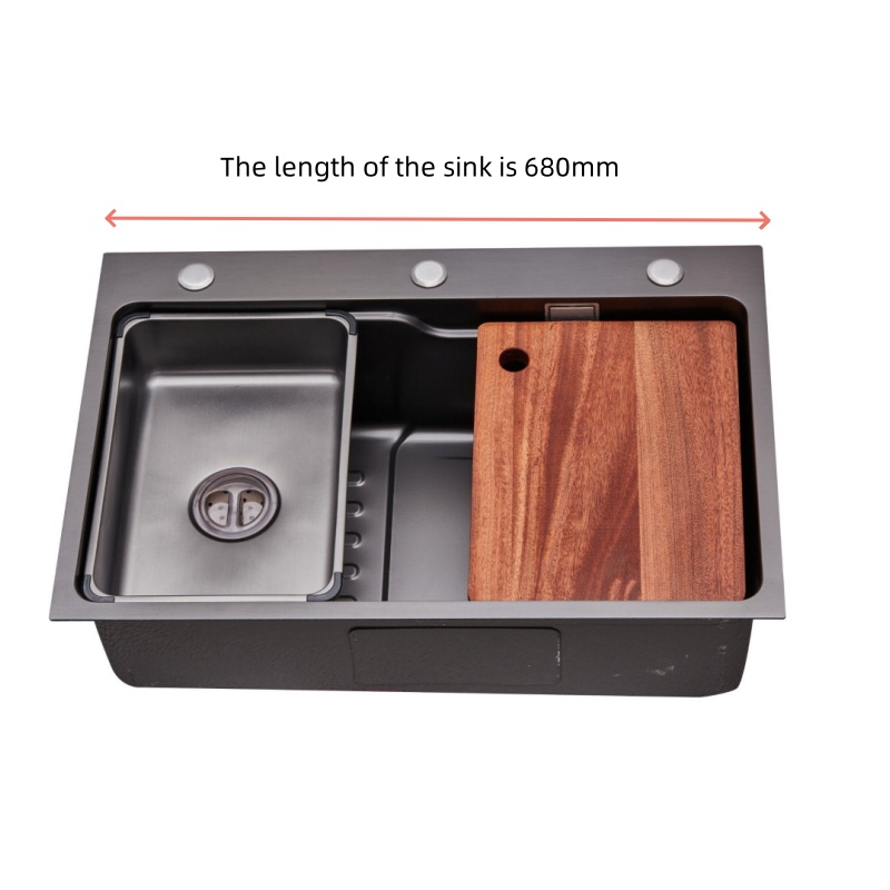6846J-Stainless steel integral stretchable sink