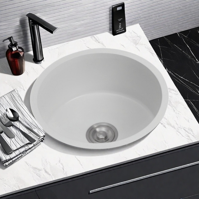 4242-Stainless Steel Integral Stretched Circular Sink