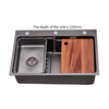 6846J-Stainless steel integral stretchable sink
