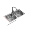 7843-Stainless Steel Integral Stretched Double Sink
