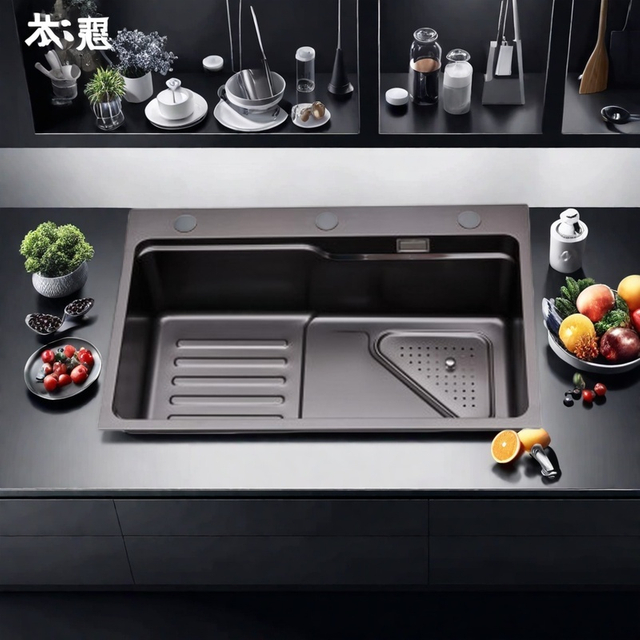 6846J-Stainless steel integral stretchable sink