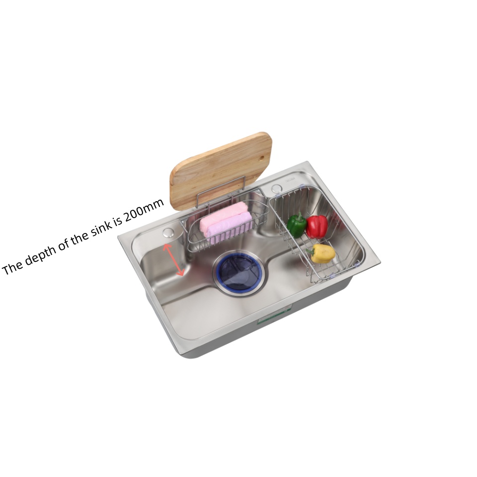 7246Stainless steel integral stretchable sink