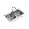 7843-Stainless Steel Integral Stretched Double Sink
